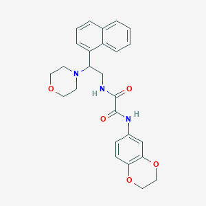 N1-(2,3-dihydrobenzo[b][1,4]dioxin-6-yl)-N2-(2-morpholino-2-(naphthalen-1-yl)ethyl)oxalamide