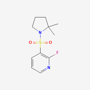 3-[(2,2-Dimethylpyrrolidin-1-yl)sulfonyl]-2-fluoropyridine