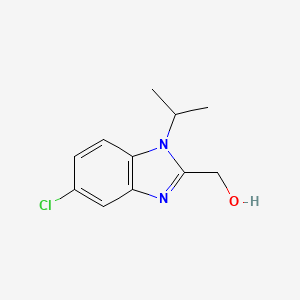 molecular formula C11H13ClN2O B2794949 [5-Chloro-1-(methylethyl)benzimidazol-2-yl]methan-1-ol CAS No. 1243821-91-1