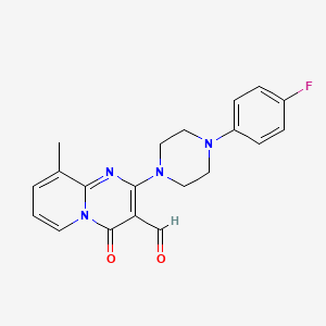 molecular formula C20H19FN4O2 B2794950 2-[4-(4-Fluorophenyl)piperazin-1-yl]-9-methyl-4-oxopyrido[1,2-a]pyrimidine-3-carbaldehyde CAS No. 838905-56-9