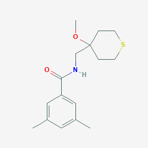 N-[(4-Methoxythian-4-yl)methyl]-3,5-dimethylbenzamide