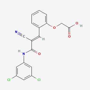 2-[2-[(E)-2-cyano-3-(3,5-dichloroanilino)-3-oxoprop-1-enyl]phenoxy]acetic acid