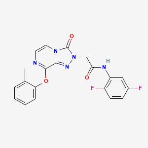 molecular formula C20H15F2N5O3 B2794959 N-(2,5-二氟苯基)-2-[8-(2-甲基苯氧)-3-氧代[1,2,4]三唑并[4,3-a]嘧啶-2(3H)-基]乙酰胺 CAS No. 1251634-16-8