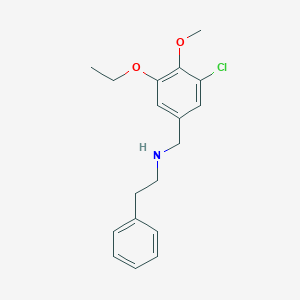molecular formula C18H22ClNO2 B279496 N-(3-chloro-5-ethoxy-4-methoxybenzyl)-N-(2-phenylethyl)amine 