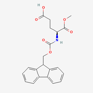 molecular formula C21H20NO6 B2794966 (S)-4-((((9H-Fluoren-9-yl)methoxy)carbonyl)amino)-5-methoxy-5-oxopentanoic acid CAS No. 145038-49-9