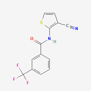 molecular formula C13H7F3N2OS B2794970 N-(3-氰基噻吩-2-基)-3-(三氟甲基)苯甲酰胺 CAS No. 338777-37-0