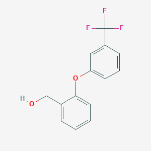 molecular formula C14H11F3O2 B2794978 {2-[3-(Trifluoromethyl)phenoxy]phenyl}methanol CAS No. 478032-45-0