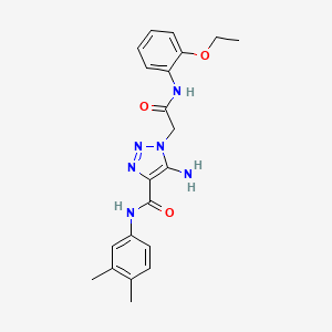 molecular formula C21H24N6O3 B2794979 5-amino-N-(3,4-dimethylphenyl)-1-{2-[(2-ethoxyphenyl)amino]-2-oxoethyl}-1H-1,2,3-triazole-4-carboxamide CAS No. 901045-67-8
