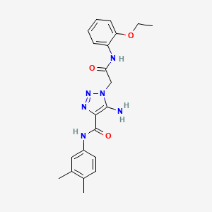 molecular formula C21H24N6O3 B2794979 5-amino-N-(3,4-dimethylphenyl)-1-{[(2-ethoxyphenyl)carbamoyl]methyl}-1H-1,2,3-triazole-4-carboxamide CAS No. 901045-67-8