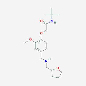 molecular formula C19H30N2O4 B279498 N-tert-butyl-2-(2-methoxy-4-{[(tetrahydrofuran-2-ylmethyl)amino]methyl}phenoxy)acetamide 