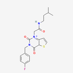 2-{3-[(4-fluorophenyl)methyl]-2,4-dioxo-1H,2H,3H,4H-thieno[3,2-d]pyrimidin-1-yl}-N-(3-methylbutyl)acetamide