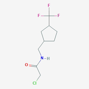 2-Chloro-N-[[3-(trifluoromethyl)cyclopentyl]methyl]acetamide