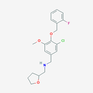 N-{3-chloro-4-[(2-fluorobenzyl)oxy]-5-methoxybenzyl}-N-(tetrahydro-2-furanylmethyl)amine