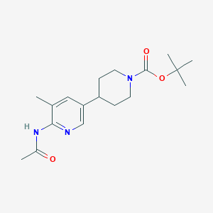Tert-butyl 4-(6-acetamido-5-methylpyridin-3-YL)piperidine-1-carboxylate