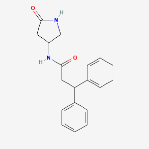 molecular formula C19H20N2O2 B2794996 N-(5-oxopyrrolidin-3-yl)-3,3-diphenylpropanamide CAS No. 1396888-08-6