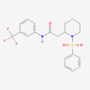 2-(1-(phenylsulfonyl)piperidin-2-yl)-N-(3-(trifluoromethyl)phenyl)acetamide