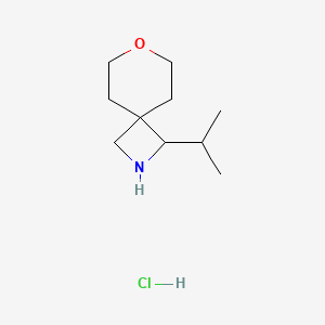 molecular formula C10H20ClNO B2795004 1-(Propan-2-yl)-7-oxa-2-azaspiro[3.5]nonane hydrochloride CAS No. 1955553-91-9