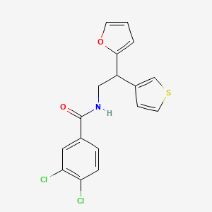 molecular formula C17H13Cl2NO2S B2795010 3,4-dichloro-N-[2-(furan-2-yl)-2-(thiophen-3-yl)ethyl]benzamide CAS No. 2415454-05-4