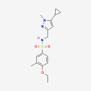 N-((5-cyclopropyl-1-methyl-1H-pyrazol-3-yl)methyl)-4-ethoxy-3-methylbenzenesulfonamide