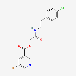 molecular formula C16H14BrClN2O3 B2795018 2-{[2-(4-Chlorophenyl)ethyl]amino}-2-oxoethyl 5-bromopyridine-3-carboxylate CAS No. 502571-48-4