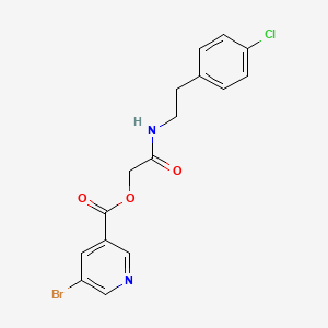 molecular formula C16H14BrClN2O3 B2795018 {[2-(4-chlorophenyl)ethyl]carbamoyl}methyl 5-bromopyridine-3-carboxylate CAS No. 502571-48-4