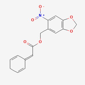 (6-Nitro-1,3-benzodioxol-5-yl)methyl 2-(2,5-cyclohexadienyliden)acetate