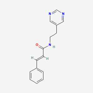 molecular formula C15H15N3O B2795024 N-(2-(pyrimidin-5-yl)ethyl)cinnamamide CAS No. 2035017-97-9