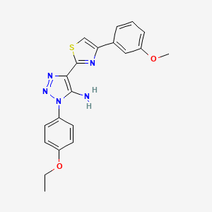 molecular formula C20H19N5O2S B2795030 1-(4-ethoxyphenyl)-4-[4-(3-methoxyphenyl)-1,3-thiazol-2-yl]-1H-1,2,3-triazol-5-amine CAS No. 1111280-80-8