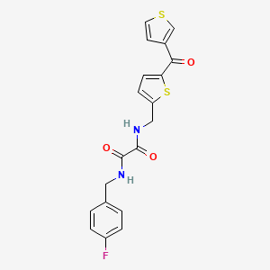 N1-(4-fluorobenzyl)-N2-((5-(thiophene-3-carbonyl)thiophen-2-yl)methyl)oxalamide