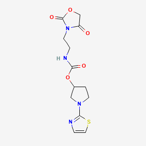 1-(Thiazol-2-yl)pyrrolidin-3-yl (2-(2,4-dioxooxazolidin-3-yl)ethyl)carbamate
