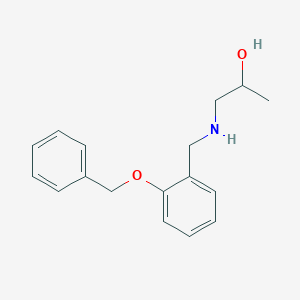 molecular formula C17H21NO2 B279505 1-{[2-(Benzyloxy)benzyl]amino}propan-2-ol 