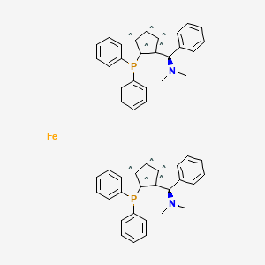 molecular formula C54H56FeN2P2 B2795050 (alphaR,alphaR)-1,1'-双[alpha-(二甲氨基)苄基]-(S,S)-2,2'-双(二苯基膦基)二茂铁 CAS No. 210842-74-3