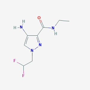 molecular formula C8H12F2N4O B2795057 4-Amino-1-(2,2-difluoroethyl)-N-ethyl-1H-pyrazole-3-carboxamide CAS No. 2101199-26-0