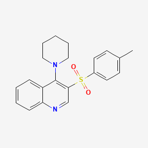3-(4-Methylbenzenesulfonyl)-4-(piperidin-1-yl)quinoline