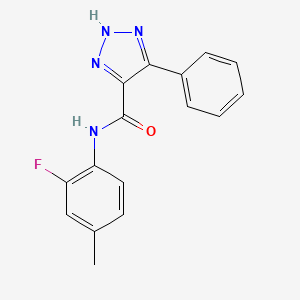 molecular formula C16H13FN4O B2795061 N-(2-氟-4-甲基苯基)-4-苯基-1H-1,2,3-三唑-5-羧酰胺 CAS No. 1795087-05-6