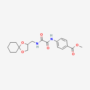 molecular formula C19H24N2O6 B2795069 甲基4-(2-((1,4-二氧杂螺[4.5]癸烷-2-基甲基)氨基)-2-氧代乙酰胺基)苯甲酸酯 CAS No. 899958-24-8