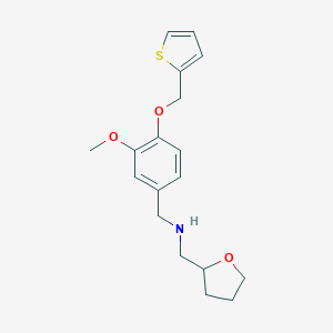 molecular formula C18H23NO3S B279507 N-[3-methoxy-4-(2-thienylmethoxy)benzyl]-N-(tetrahydro-2-furanylmethyl)amine 