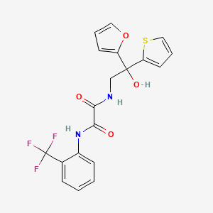 N1-(2-(furan-2-yl)-2-hydroxy-2-(thiophen-2-yl)ethyl)-N2-(2-(trifluoromethyl)phenyl)oxalamide
