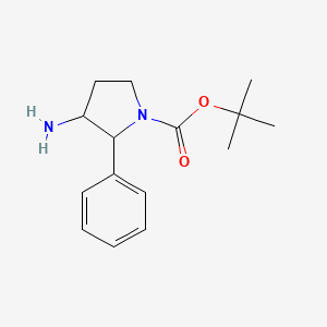 molecular formula C15H22N2O2 B2795073 (2R,3S)-Tert-butyl 3-amino-2-phenylpyrrolidine-1-carboxylate CAS No. 1368143-63-8