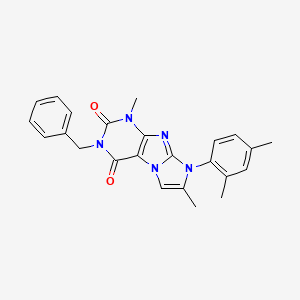 molecular formula C24H23N5O2 B2795087 2-苄基-6-(2,4-二甲基苯基)-4,7-二甲基嘌呤并[7,8-a]咪唑-1,3-二酮 CAS No. 899987-34-9