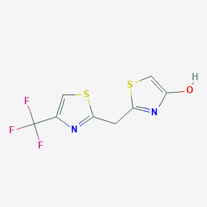 molecular formula C8H5F3N2OS2 B2795091 2-{[4-(Trifluoromethyl)-1,3-thiazol-2-yl]methyl}-1,3-thiazol-4-ol CAS No. 860651-33-8