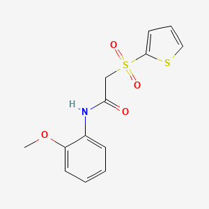 molecular formula C13H13NO4S2 B2795093 N-(2-methoxyphenyl)-2-(thiophen-2-ylsulfonyl)acetamide CAS No. 1021020-72-3