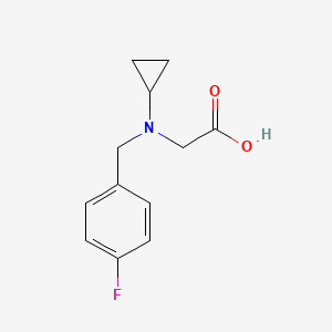 molecular formula C12H14FNO2 B2795094 2-(Cyclopropyl(4-fluorobenzyl)amino)acetic acid CAS No. 1181451-40-0