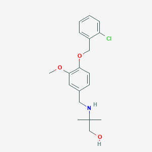 molecular formula C19H24ClNO3 B279510 2-({4-[(2-Chlorobenzyl)oxy]-3-methoxybenzyl}amino)-2-methyl-1-propanol 
