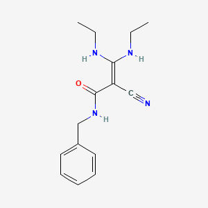 molecular formula C15H20N4O B2795100 N-benzyl-2-cyano-3,3-bis(ethylamino)prop-2-enamide CAS No. 1798708-29-8