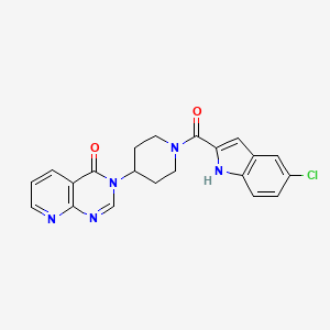 3-(1-(5-chloro-1H-indole-2-carbonyl)piperidin-4-yl)pyrido[2,3-d]pyrimidin-4(3H)-one