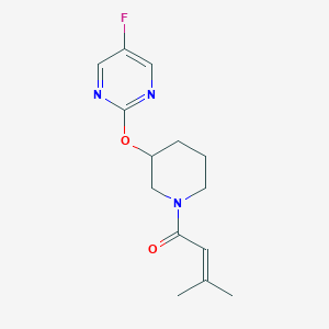 1-(3-((5-Fluoropyrimidin-2-yl)oxy)piperidin-1-yl)-3-methylbut-2-en-1-one