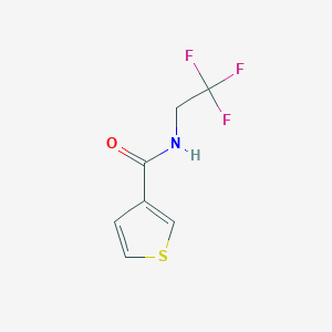 molecular formula C7H6F3NOS B2795117 N-(2,2,2-三氟乙基)噻吩-3-甲酰胺 CAS No. 1207005-38-6