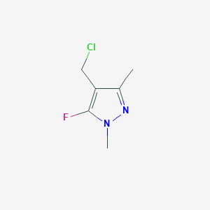 molecular formula C6H8ClFN2 B2795118 4-(Chloromethyl)-5-fluoro-1,3-dimethyl-1H-pyrazole CAS No. 1855907-43-5