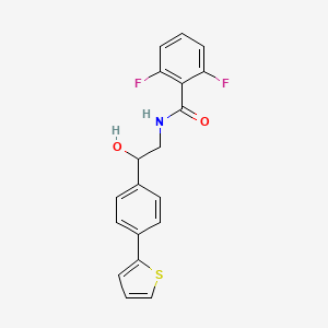 molecular formula C19H15F2NO2S B2795120 2,6-Difluoro-N-[2-hydroxy-2-(4-thiophen-2-ylphenyl)ethyl]benzamide CAS No. 2380178-13-0
